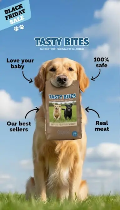 Pet Food Brand Ad template preview